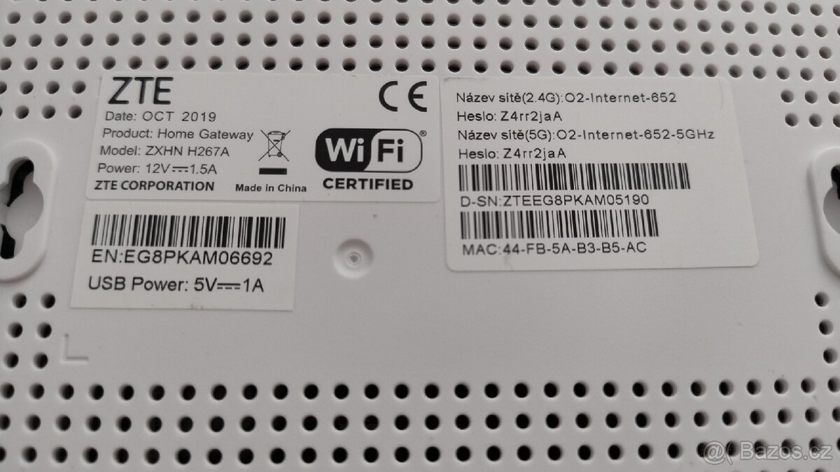 VDSL modem pro O2 ZTE ZXHN H267A - 5