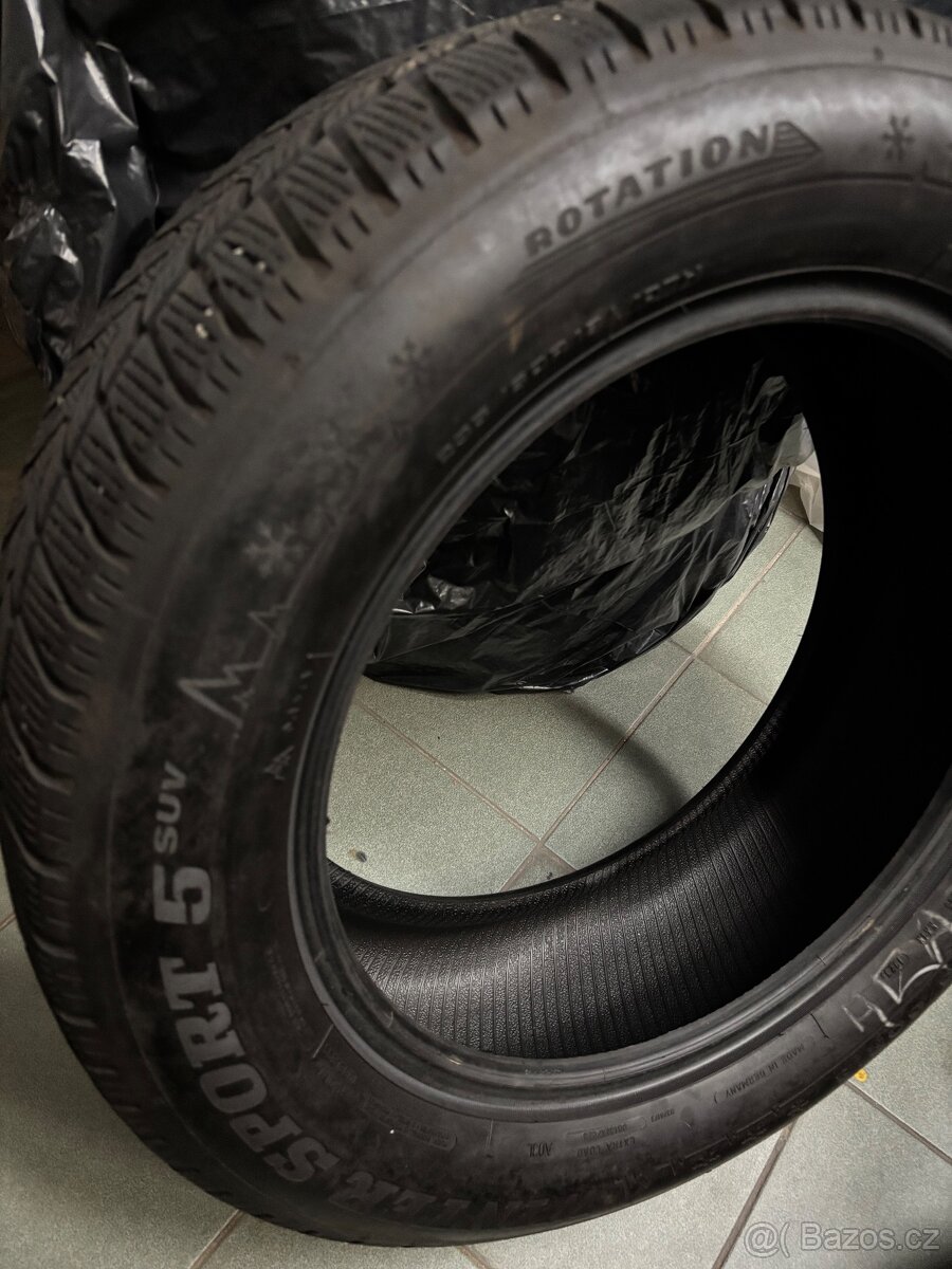 Prodám zánovní zimní pneumatiky Dunlop 235/60 R18 107H Volvo - 5