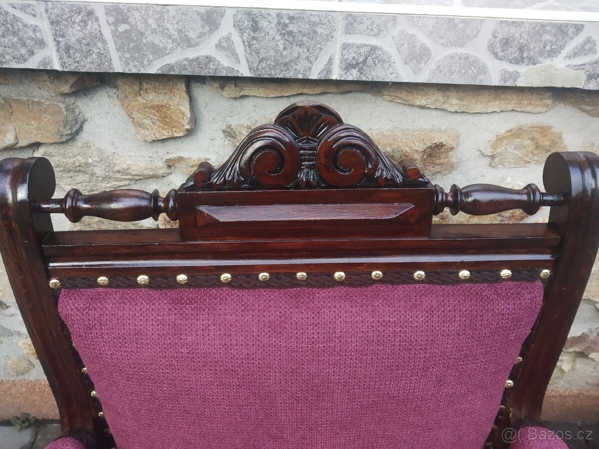 Křesla Biedermeier po renovaci. - 5