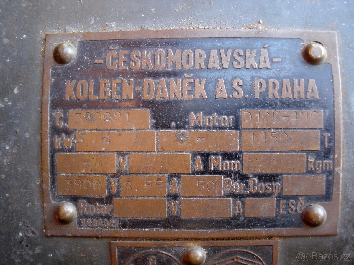 Elektrické zařízení s motorem ČKD pro pohon strojů. - 5