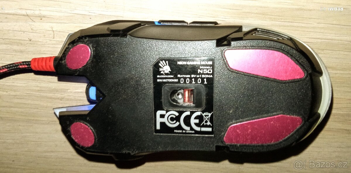 Ultra efektivní herní myš A4 Tech Bloody N50 - Neon Black - 5