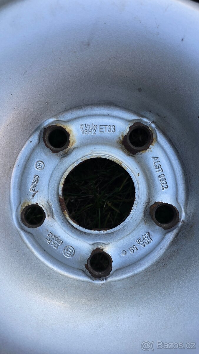 16" plechové ráfky+zimní pneu Dunlop Wintersport - 5