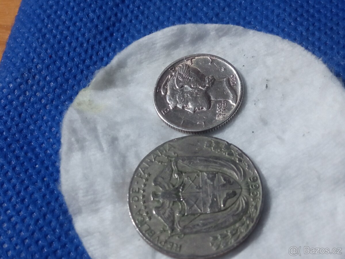 STŘÍBRO ONE DIME 1935+1/4 BALBOA 1966 - 5