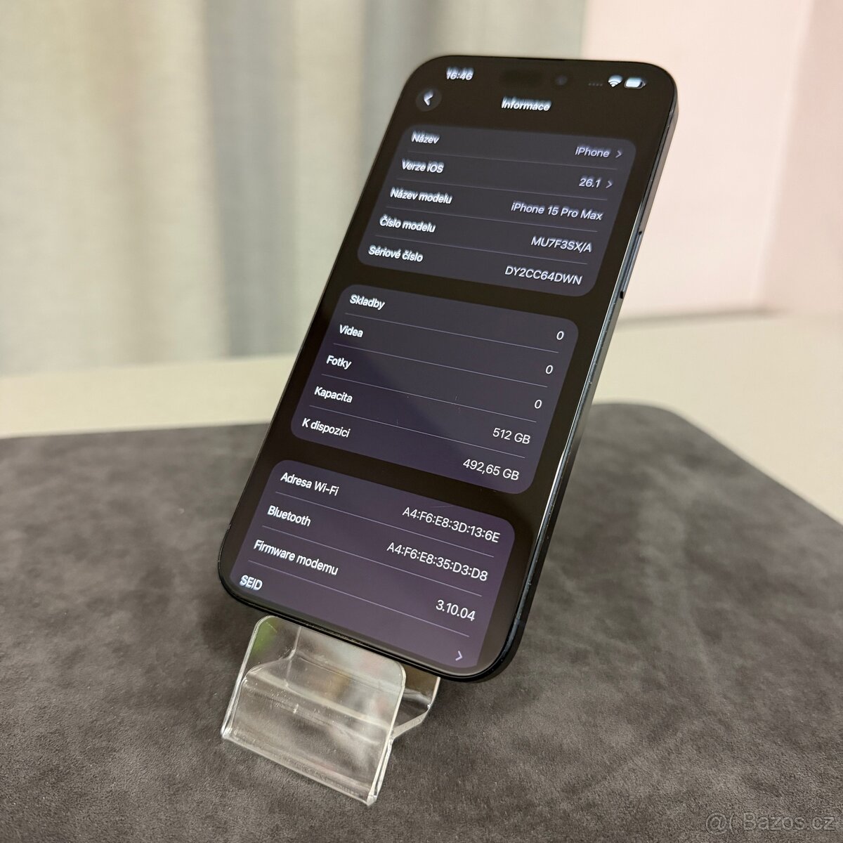 iPhone 15 Pro Max 512GB modrý, pěkný stav, 12 měsíců záruka - 5