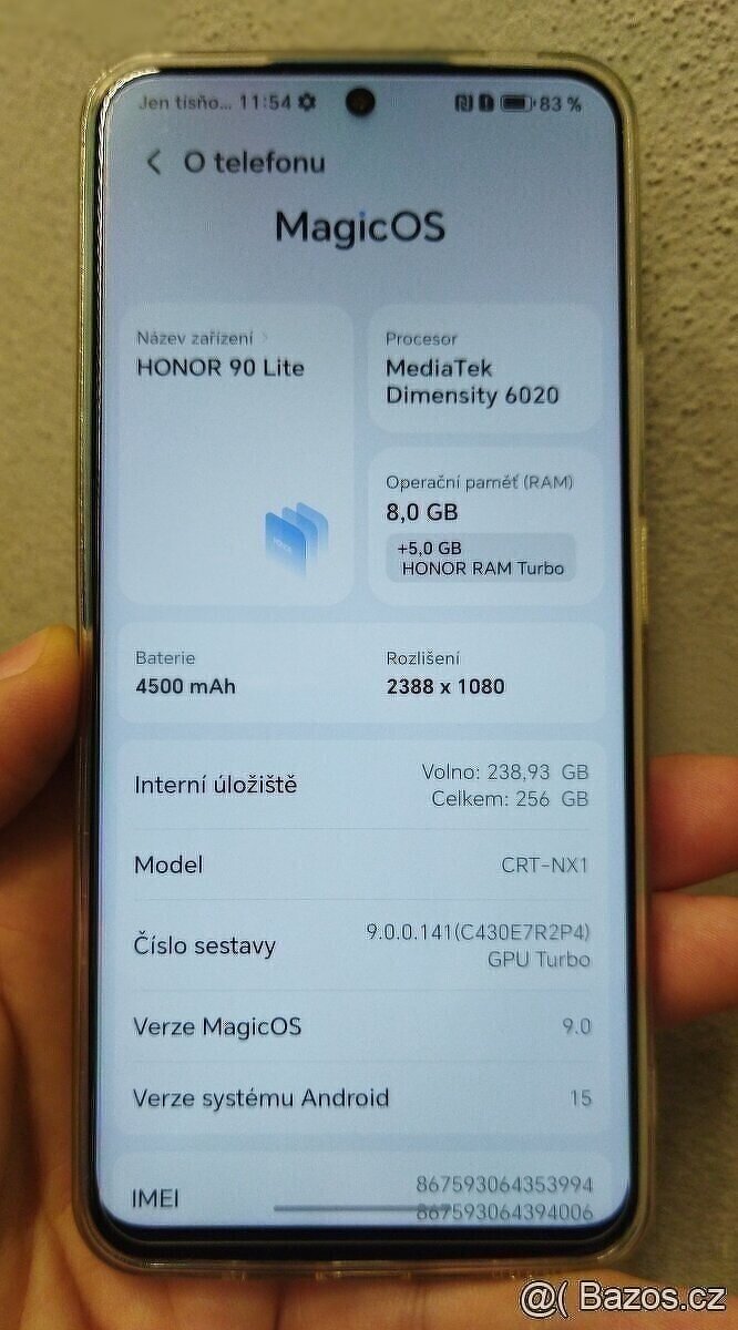 HONOR 90 lite 5G 8+5/256 + 256GB SDXC + EXTRA BALENÍ - 5