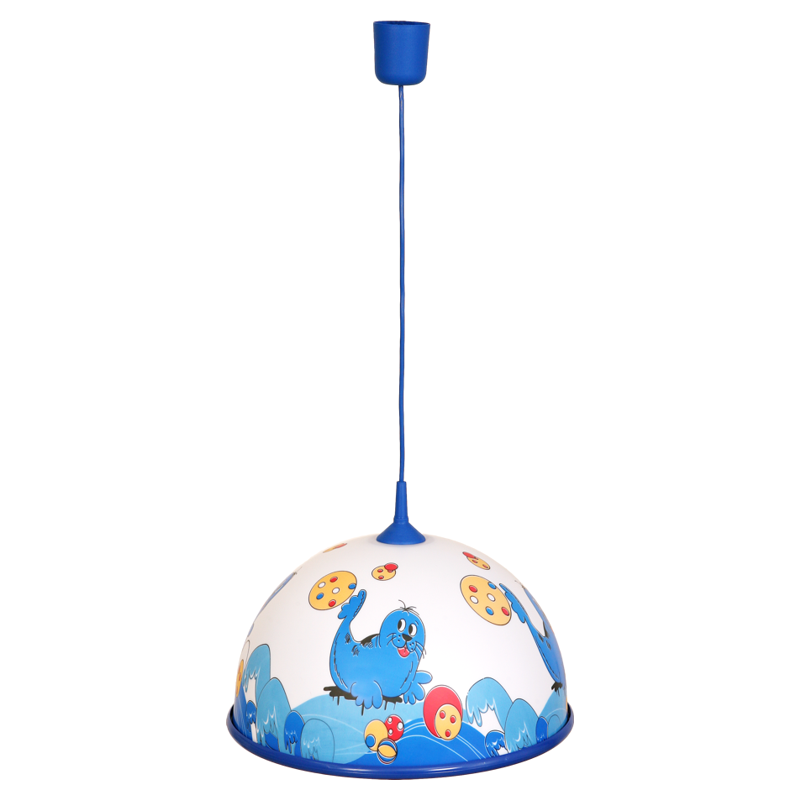 DĚTSKÝ LUSTR - MODRÝ nebo hnědý okraj TULEŇ - 5