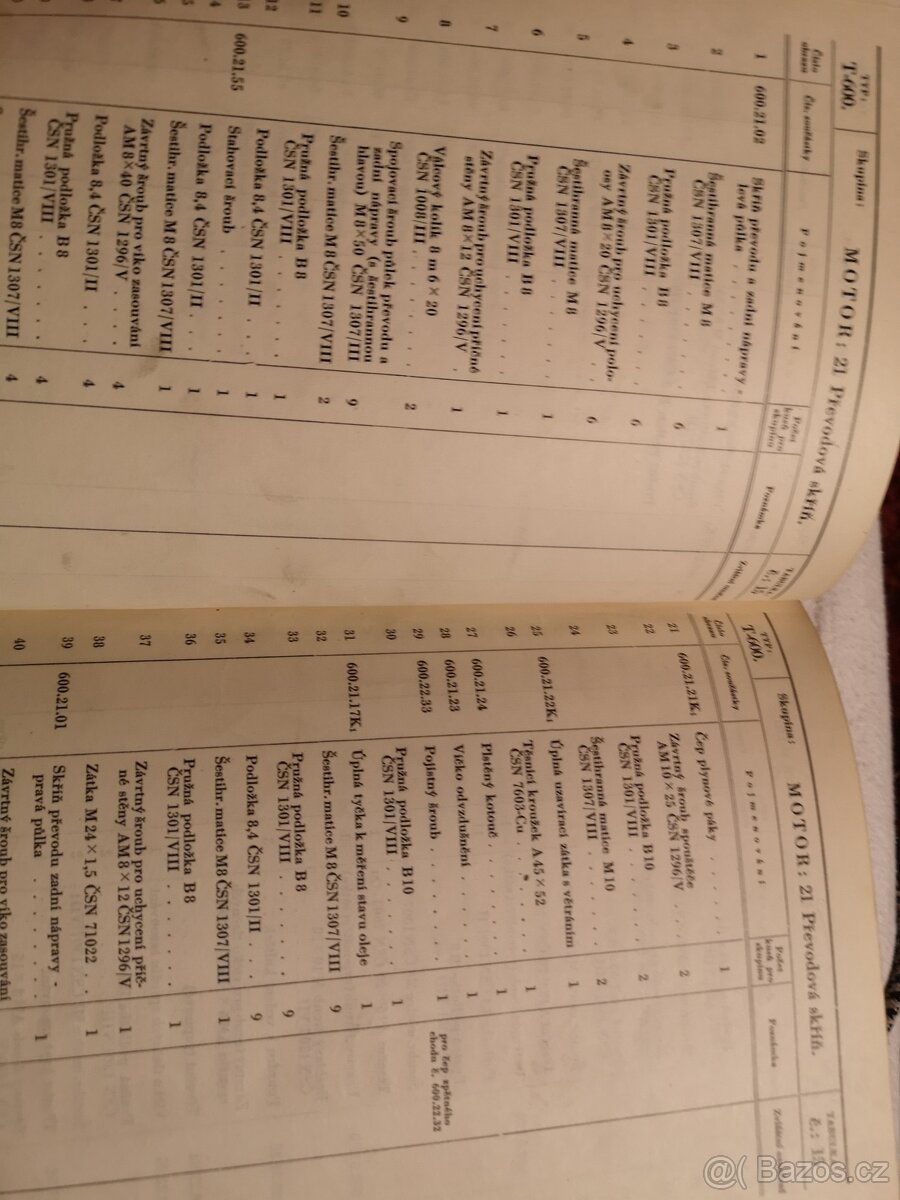 TATRAPLAN Tatra T600. Seznam nd - 5