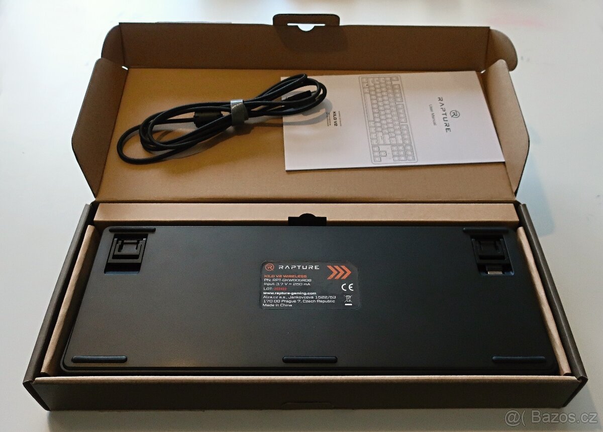 Rapture KILO V2 Wireless, Gateron G Pro 3.0 Red, černá – CZ - 5