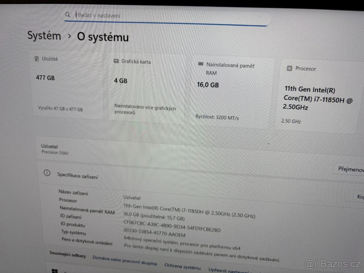 Dell Precision 5560 15,6 palců - 500 GB - 5