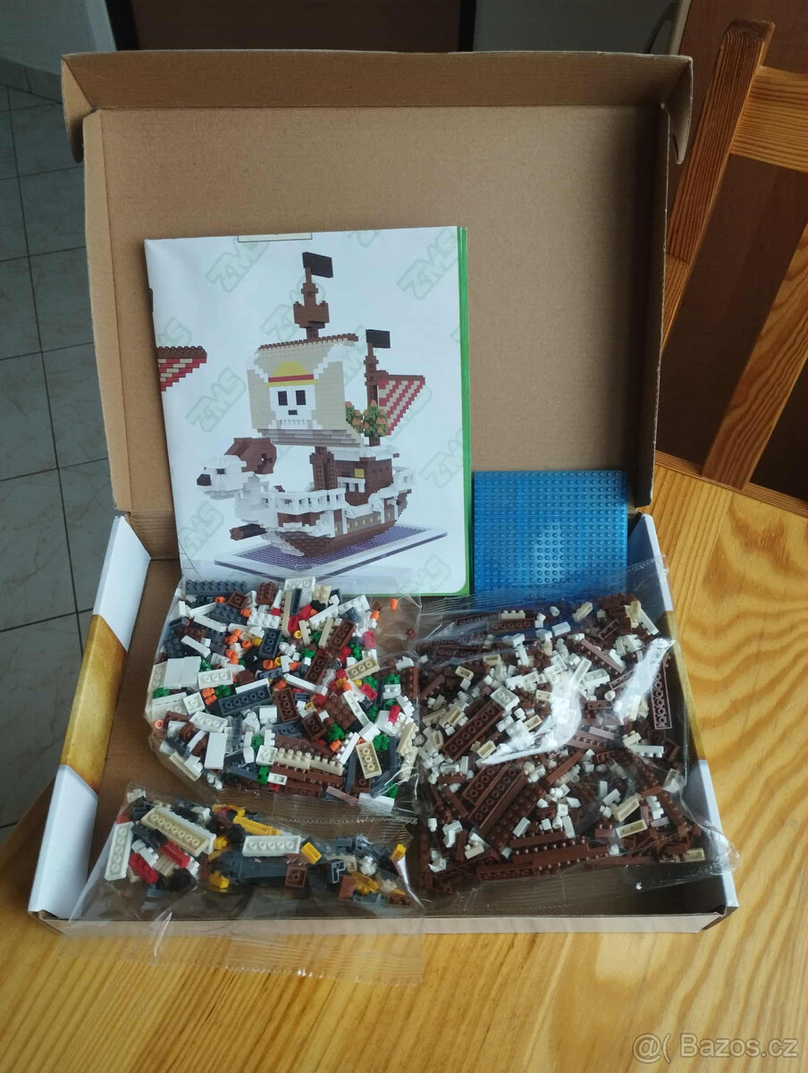 NOVÁ stavebnice pirátská loď 1520 dílků delka 18cm - 5