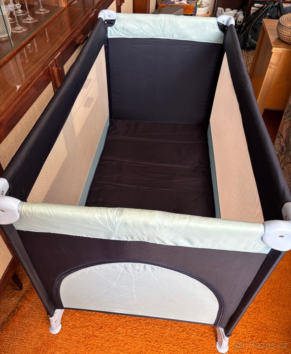 Dětská cestovní postýlka - modrá - 5