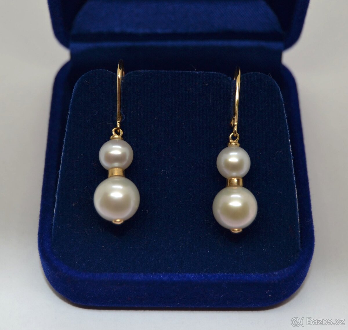Zlaté náušnice Perly - 5