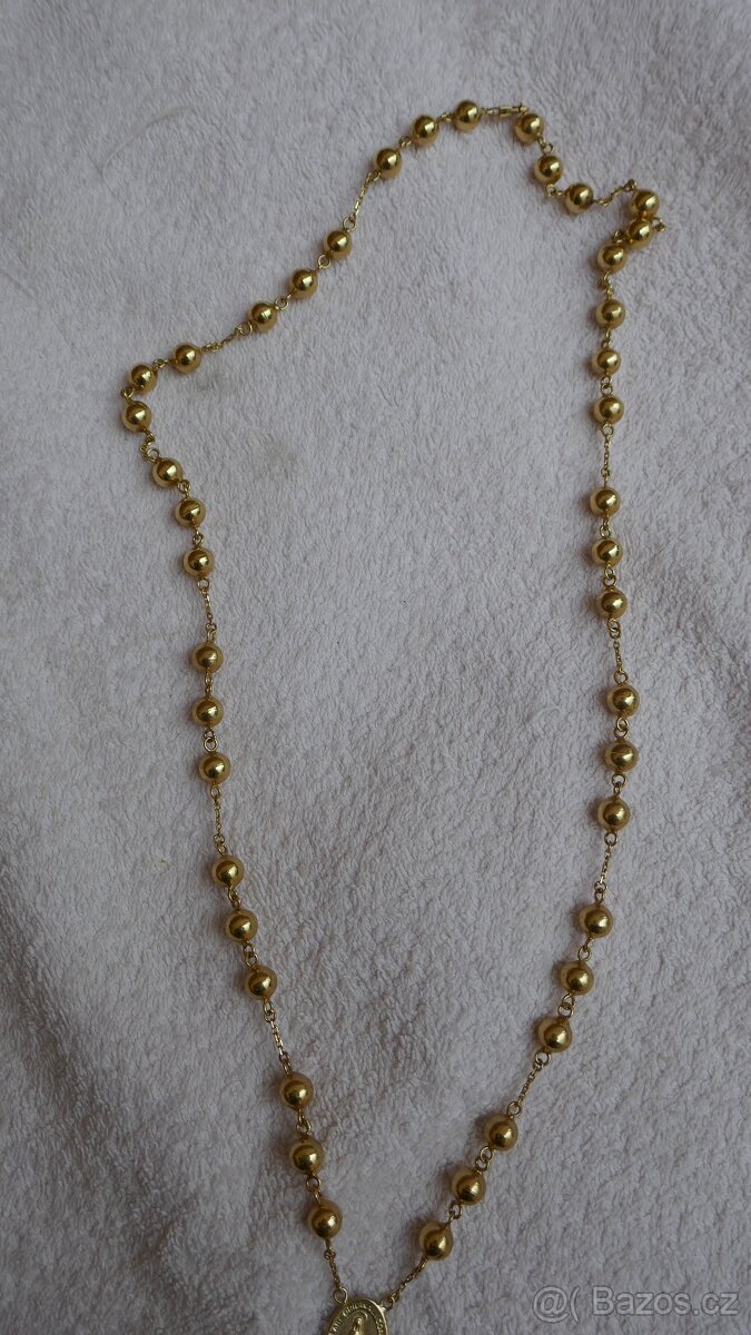 ZLATÝ RŮŽENEC 36.8G//76CM - 5