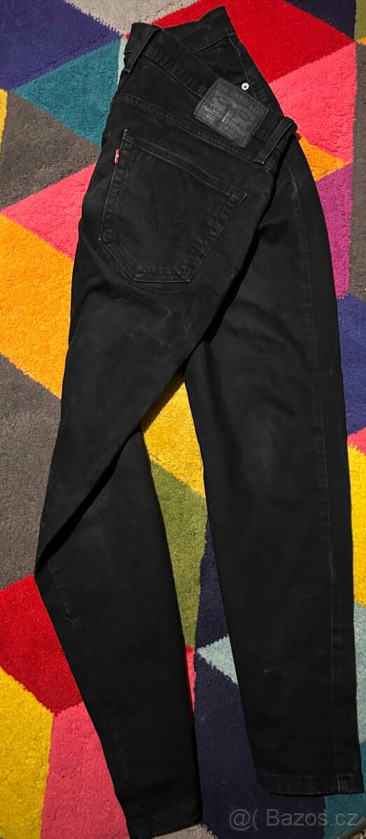 LEVIS PÁNSKÉ STREČOVÉ SLIM JEANS BLACK W34 L 30- L - 5