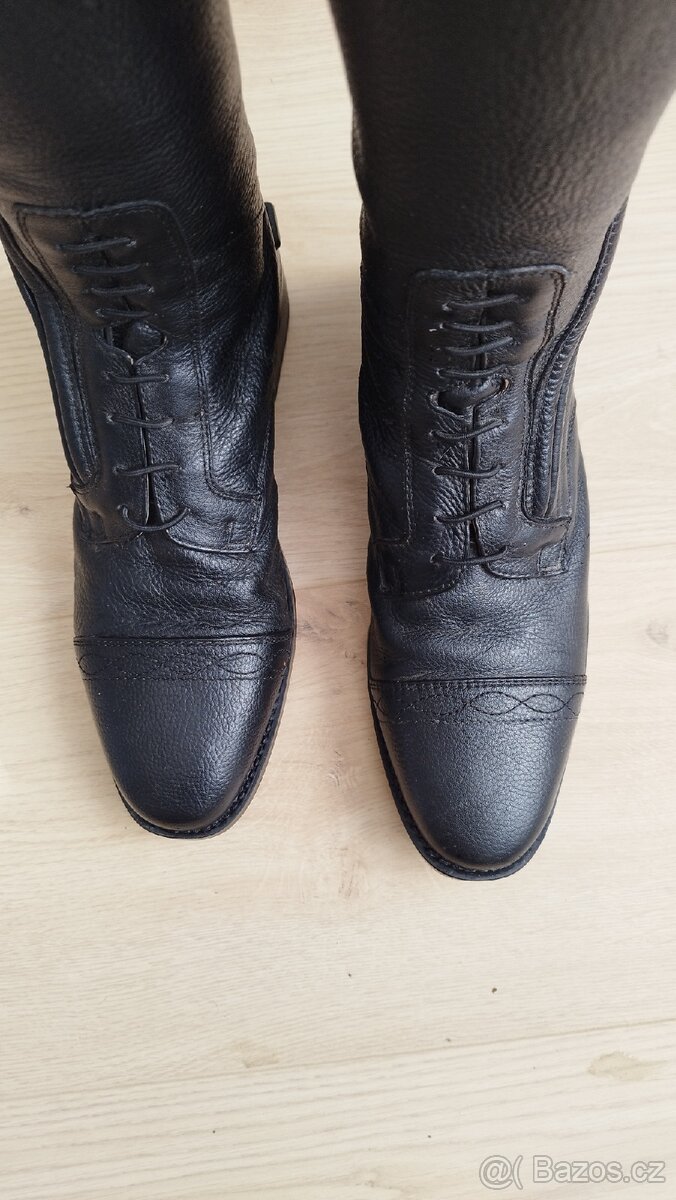 Vysoké kožené boty - 5