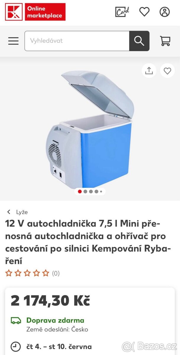 Mini přenosná autochladnička 12 V - 5