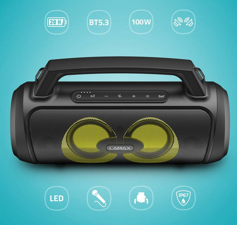 Přenosný reproduktor LAMAX PartyGo1 100W +Mikrofon Záruka - 5