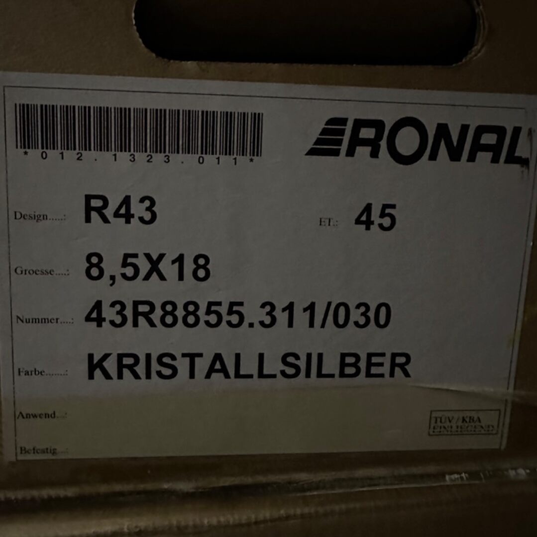 Alu RONAL 5x120 18” NOVE - 5