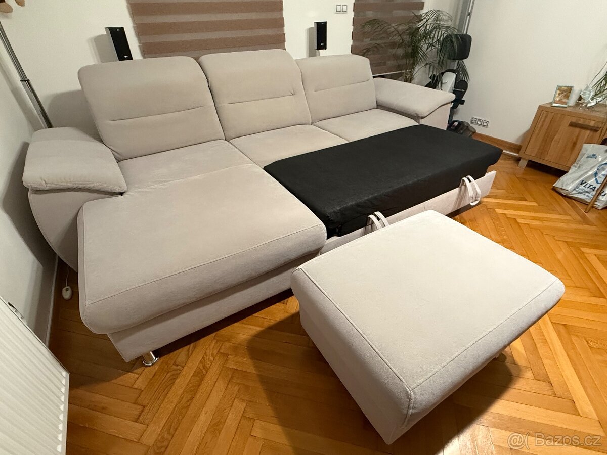 Sedací souprava rohová - levá + taburet - 5