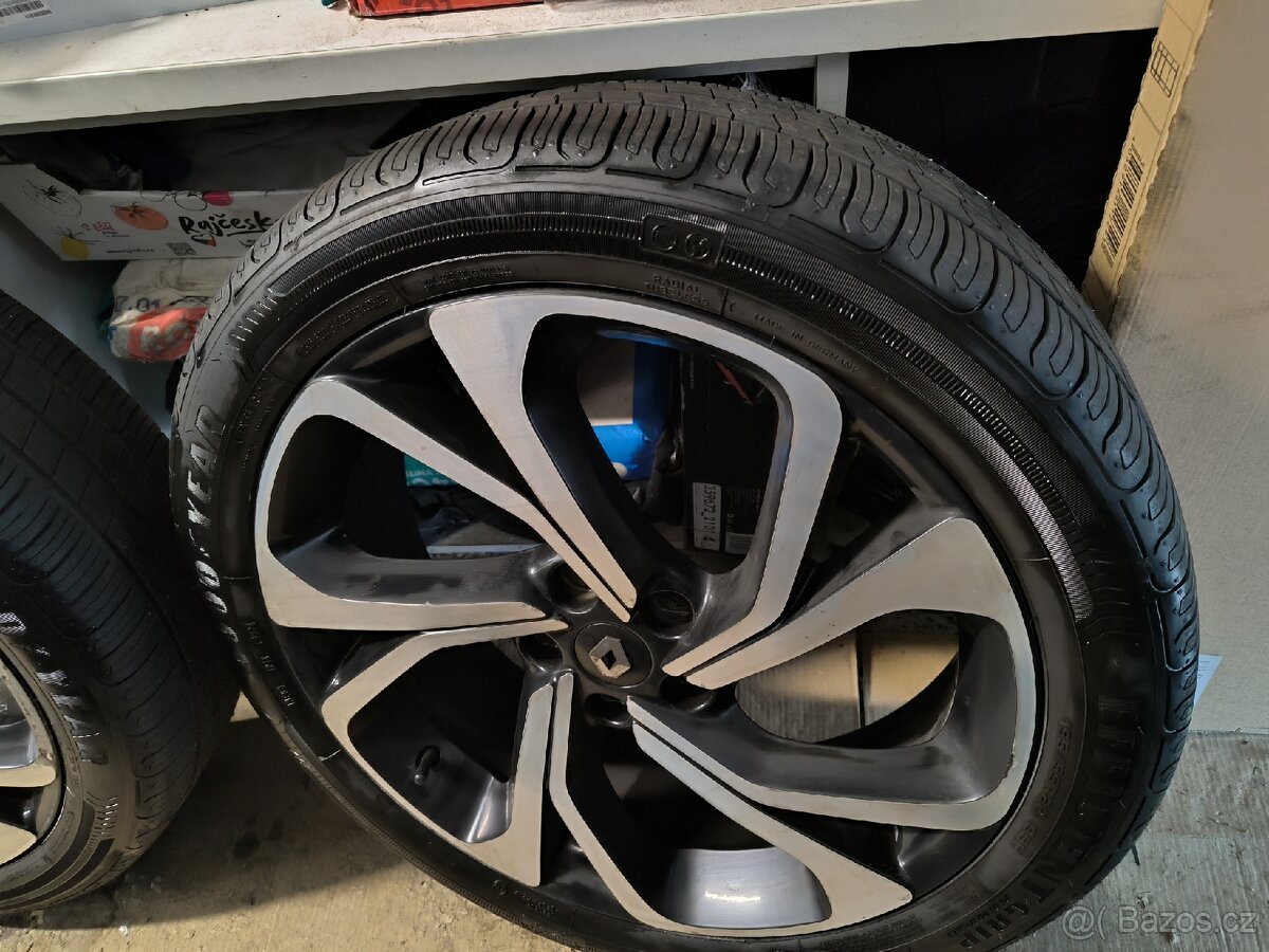 ALU kola Renault Scénic 5x114,3 r20 Originál,pneu 99%+TPMS - 5
