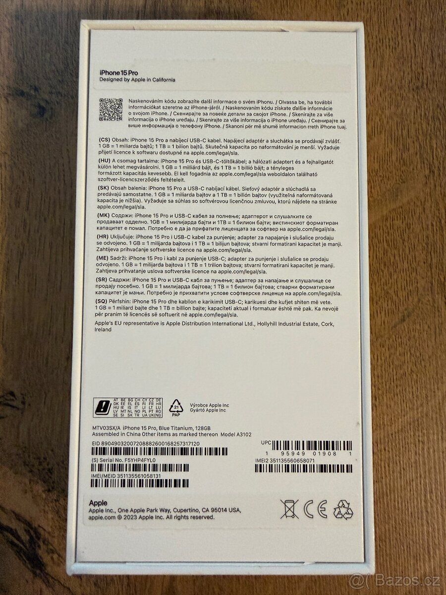 Iphone 15 Pro 128GB Blue Titanium TOP STAV - 5