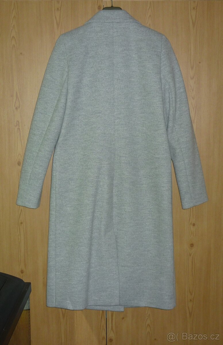 Šedý dámský vlněný kabát Edan - 5
