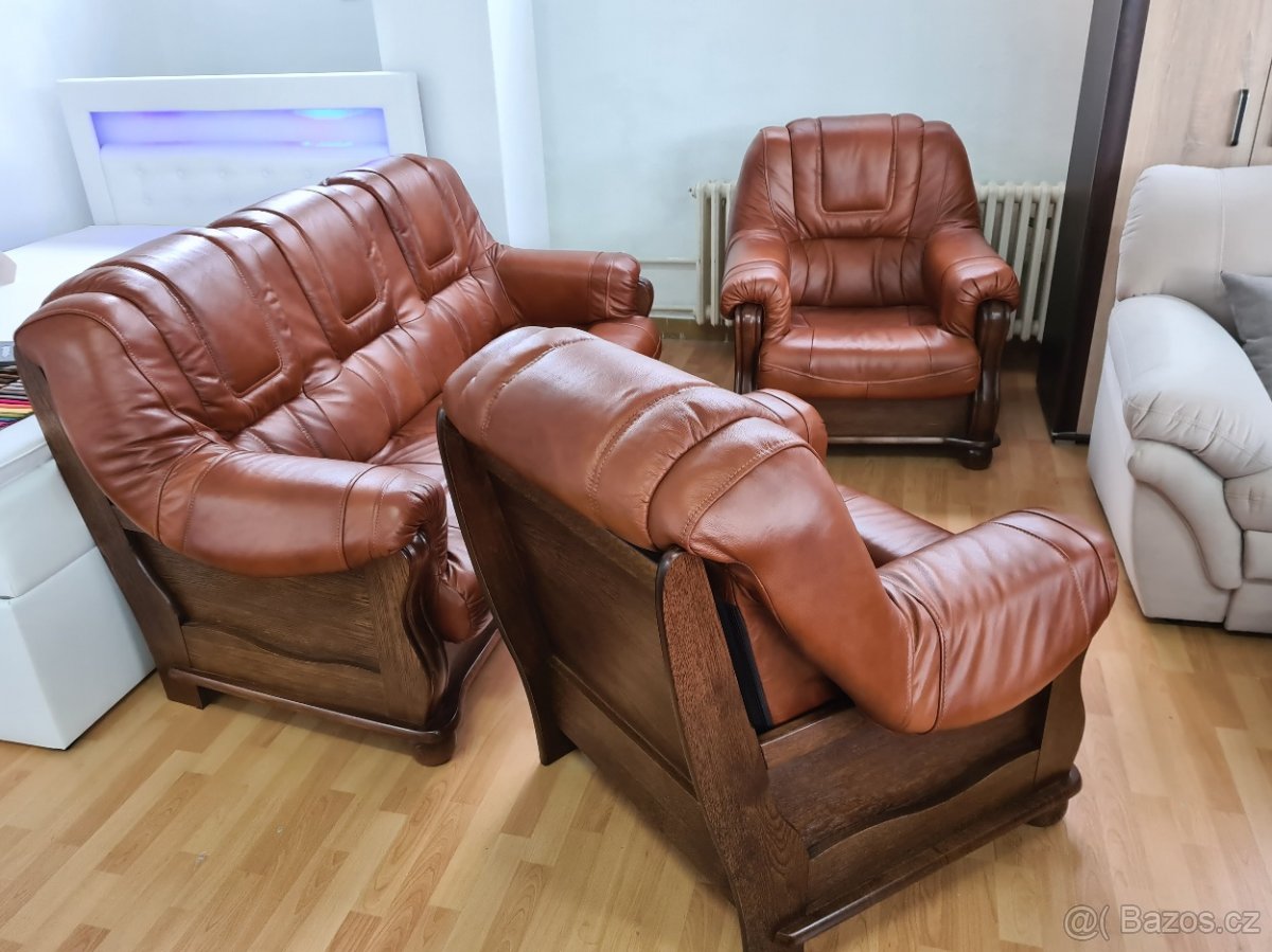 Kožena sedačka Romaa 3+1+1 - 5