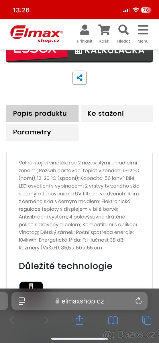 Vinotéka Climadiff CLD55B1 - 5