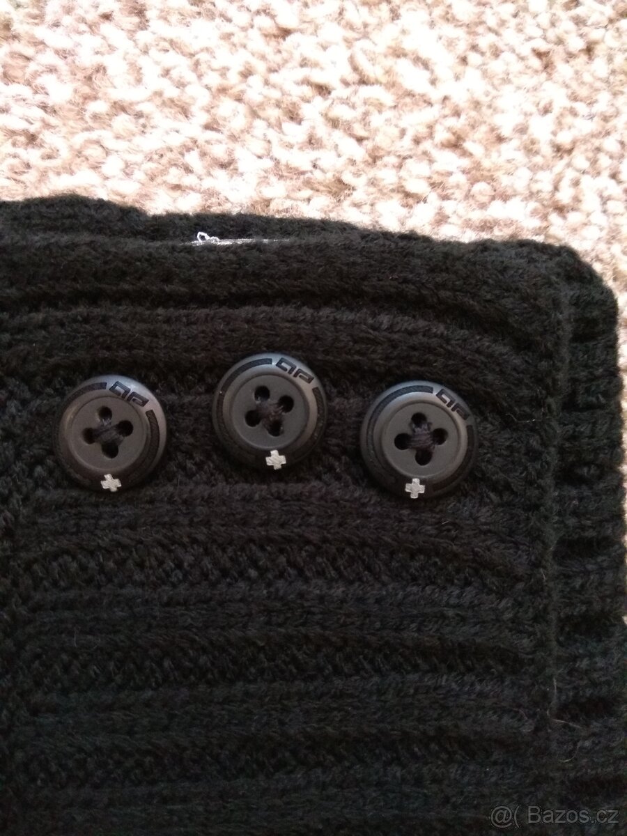 Nová dámská zimní šála ALPINE PRO - černá, akryl - 5