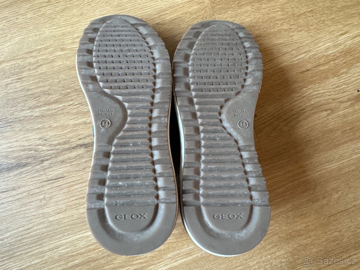 Kožené tenisky / polobotky Geox, vel. 34, stélka 22,5 cm. - 5