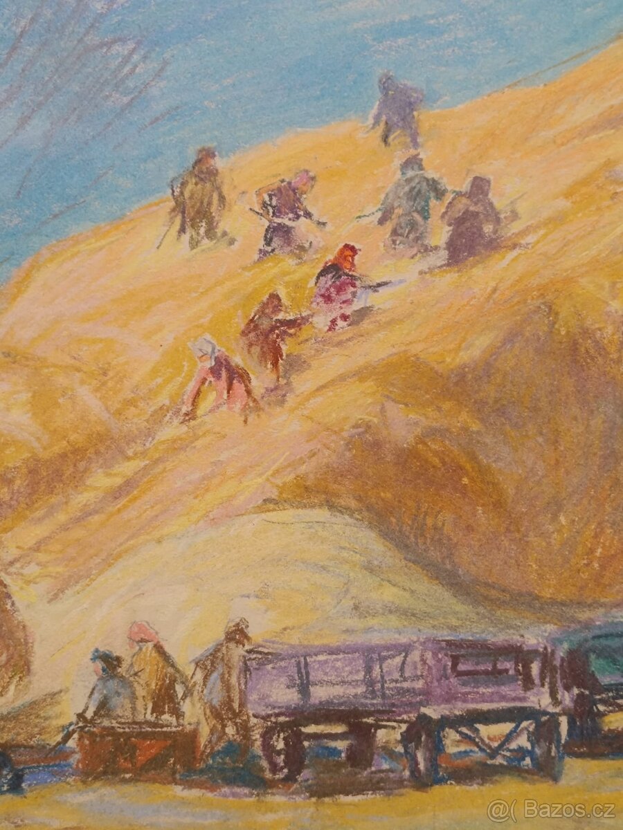 Obraz Jaroslav Kovář, Žně 66x80cm - 5