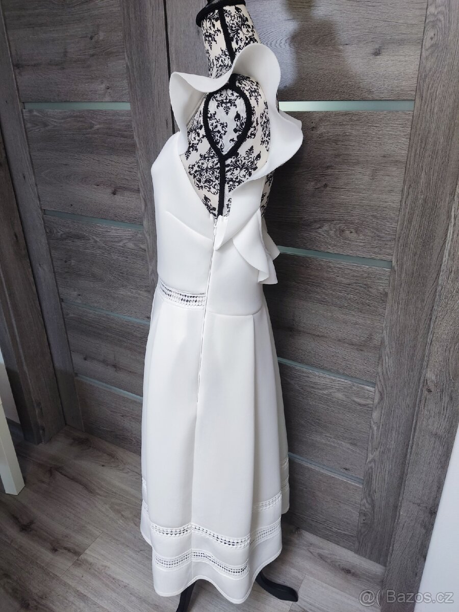 Společenské bílé šaty ASOS 44 - 5