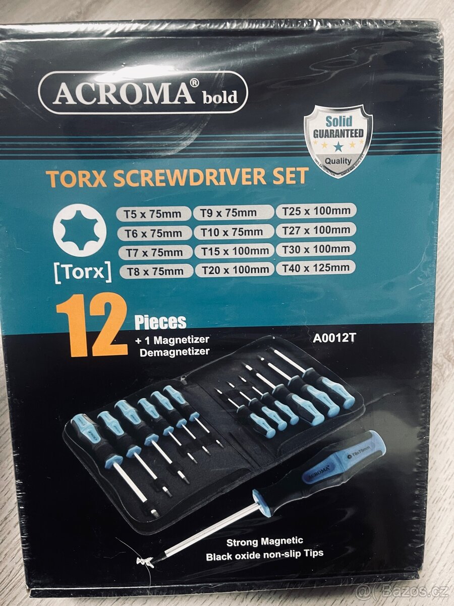 12 dílná sada Torx šroubováku s magnetem - 5