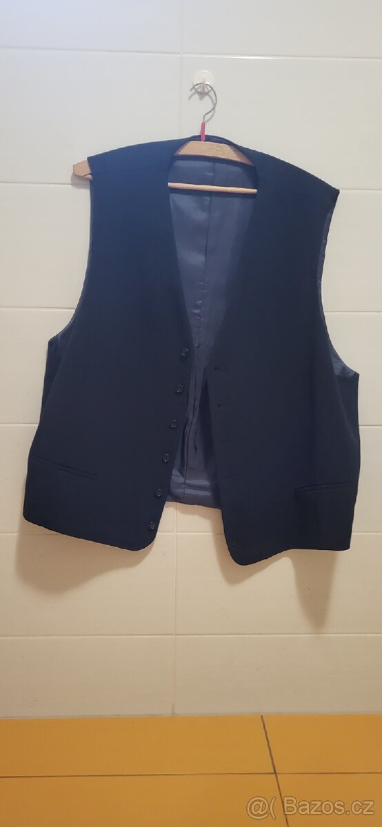 Oblek pánský s vestou vel 58 - 5