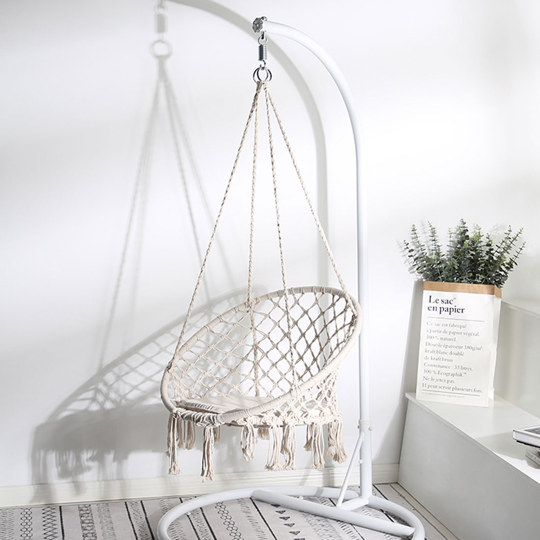 Závěsné houpací křeslo | červené - 5