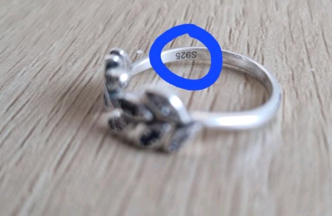 Nový dámský stříbrný prsten prstýnek 925 s lístečky vel 56 - 5