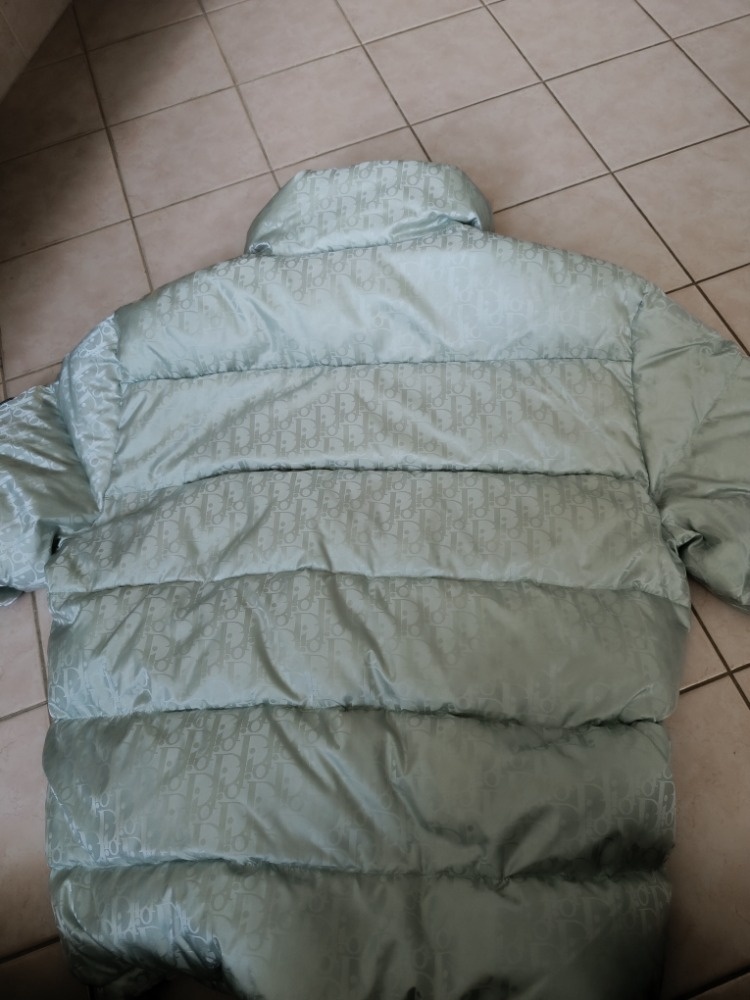 Dior bunda - Sea Green Oblique Puffer Jacket - 5
