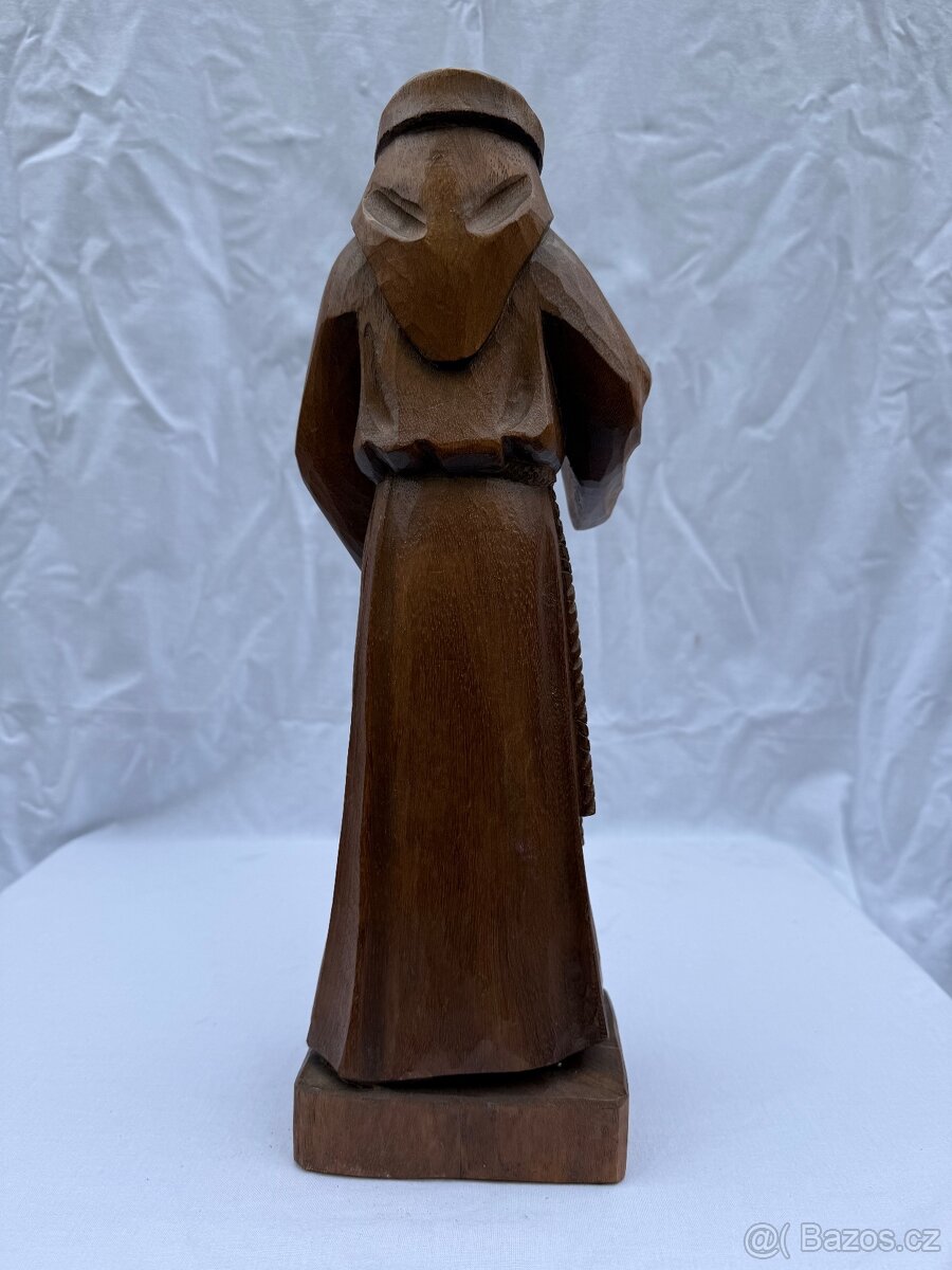 Velká dřevěná socha Svatý František z Assisi - 5