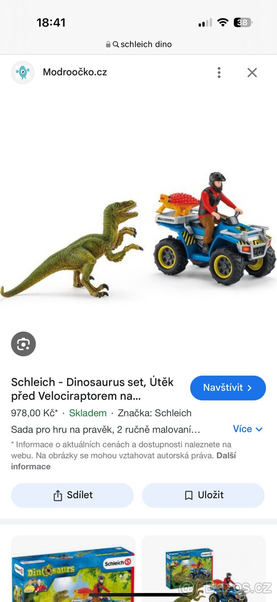 Schleich dino útěk před velociraptorem na čtyřkolce - 5