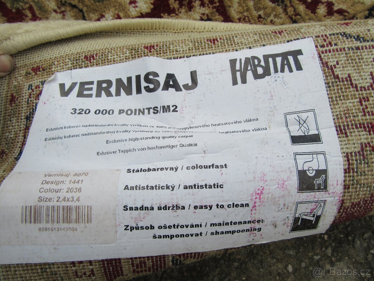 Nabízím zajimavy perský koberec. Materiál PP. Původní stav. - 5