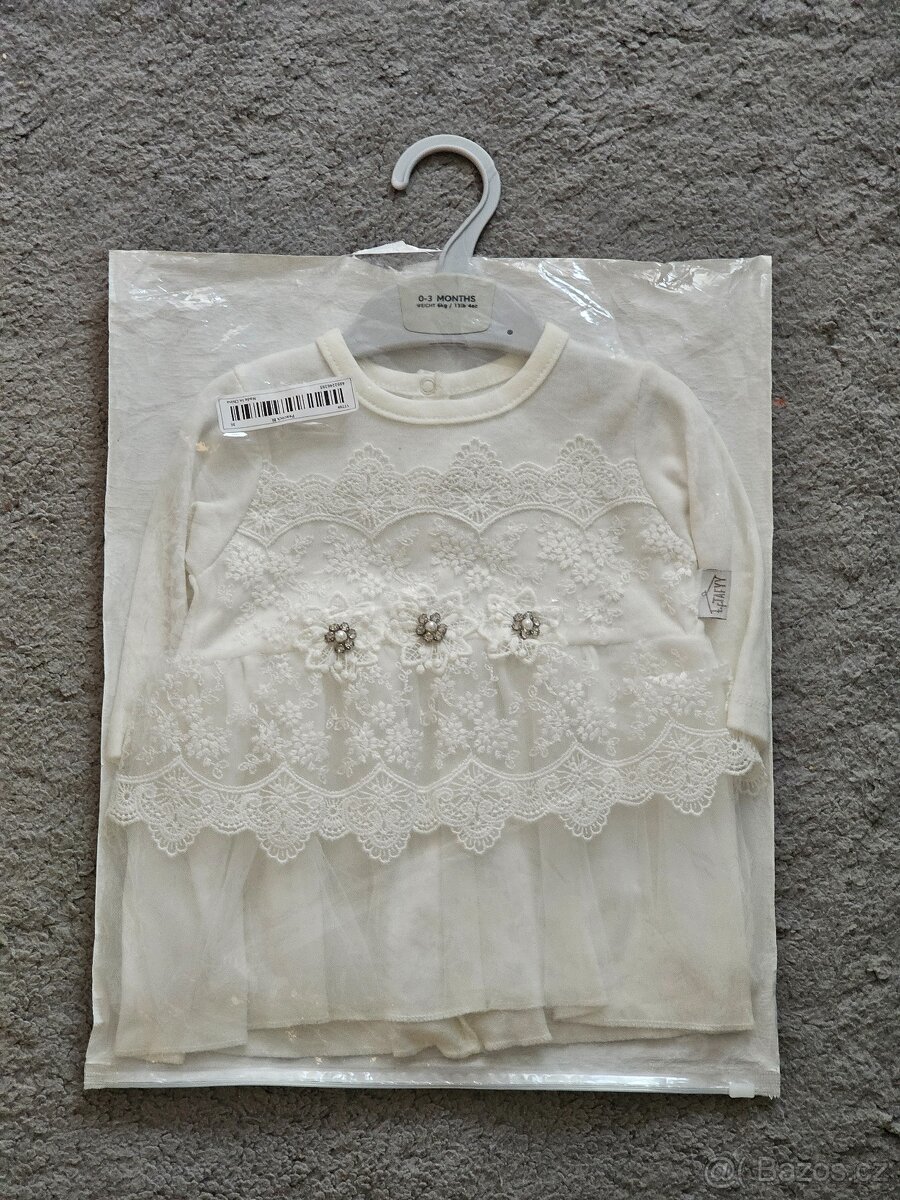 Luxusní Slavnostní Šaty pro nejmenší 3 - 6 Měsíců - 5