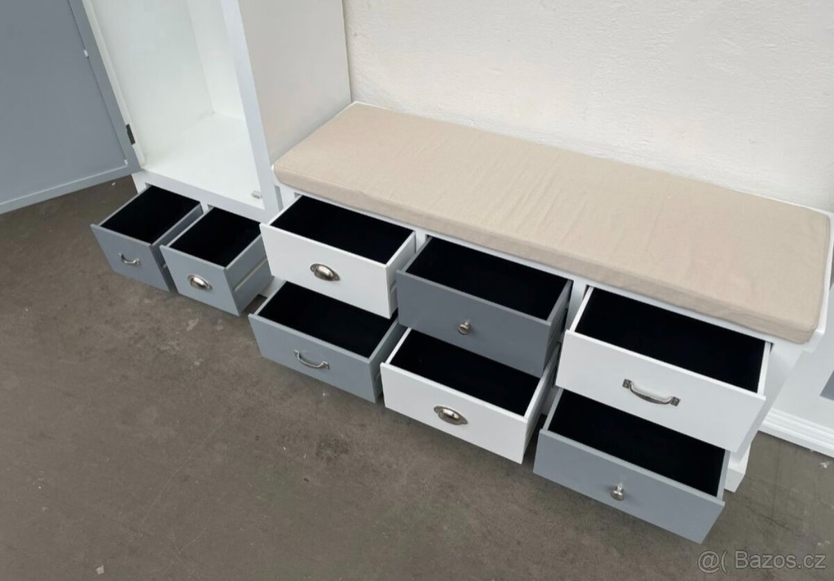 Předsíňová stěna bílá KOMPLET NOVÁ 2. jakost - 5