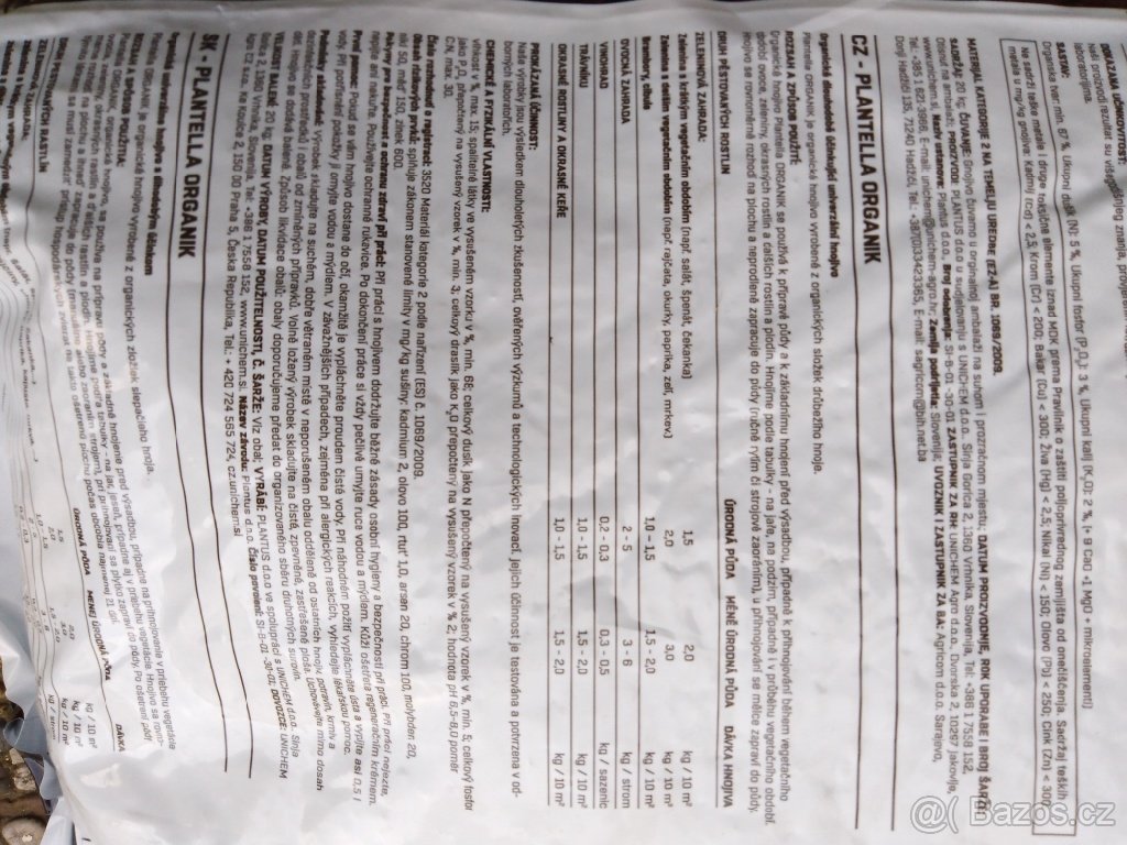 Hnojivo Organik granule - 5