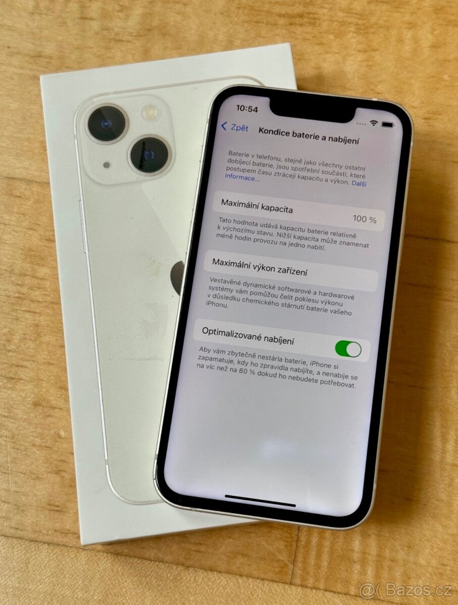 iPhone 13 Mini Bílá BATERIE 100% TOP - 5