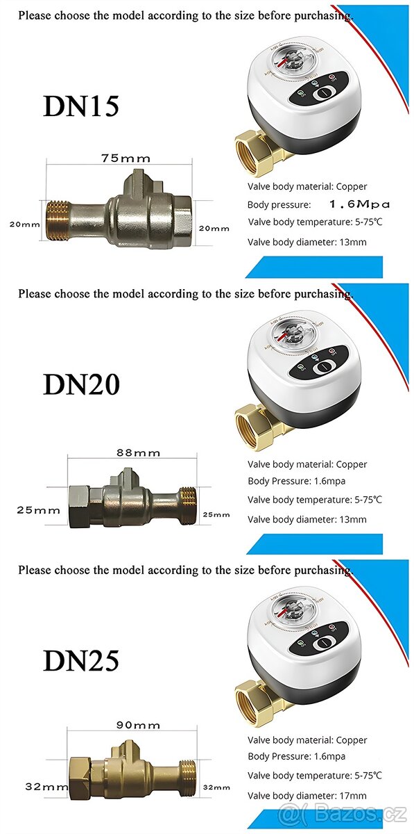 Vodní Ventil DN25 eWeLink Smart Zigbee - 5