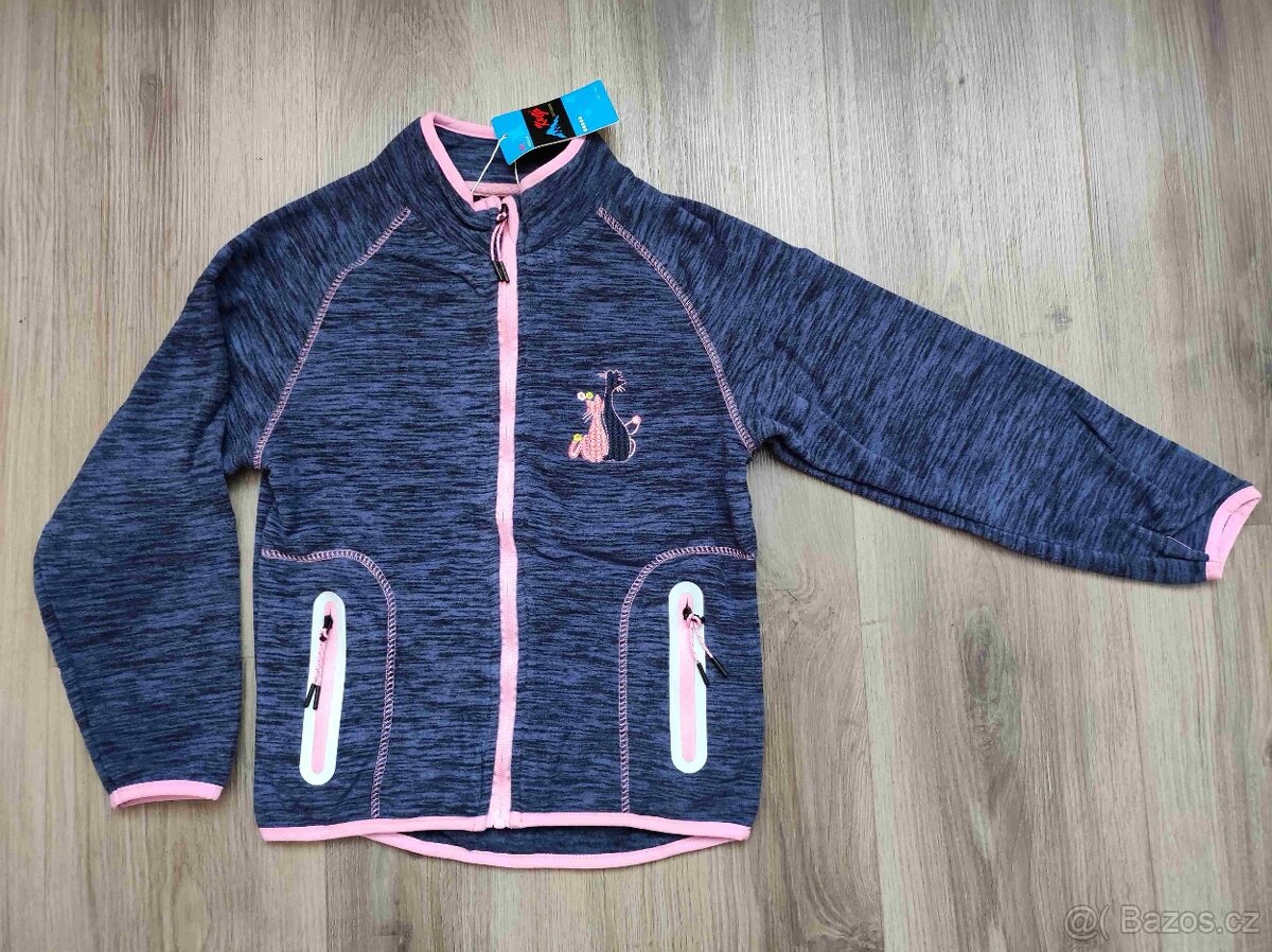 Dívčí fleecová mikina Kugo nová - 5