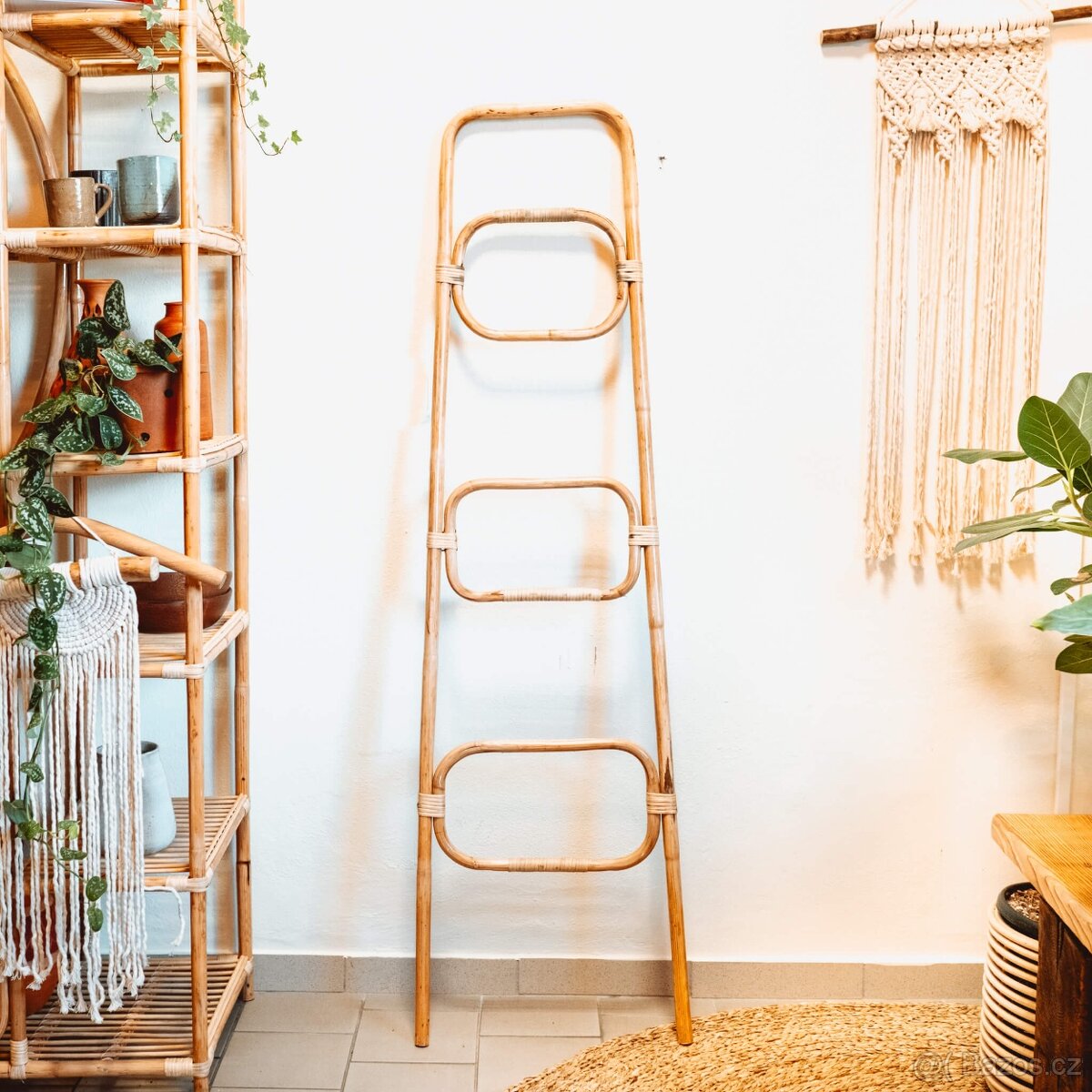 Ratanový nábytek, závěsné ratanové křeslo, ratanové police - 5