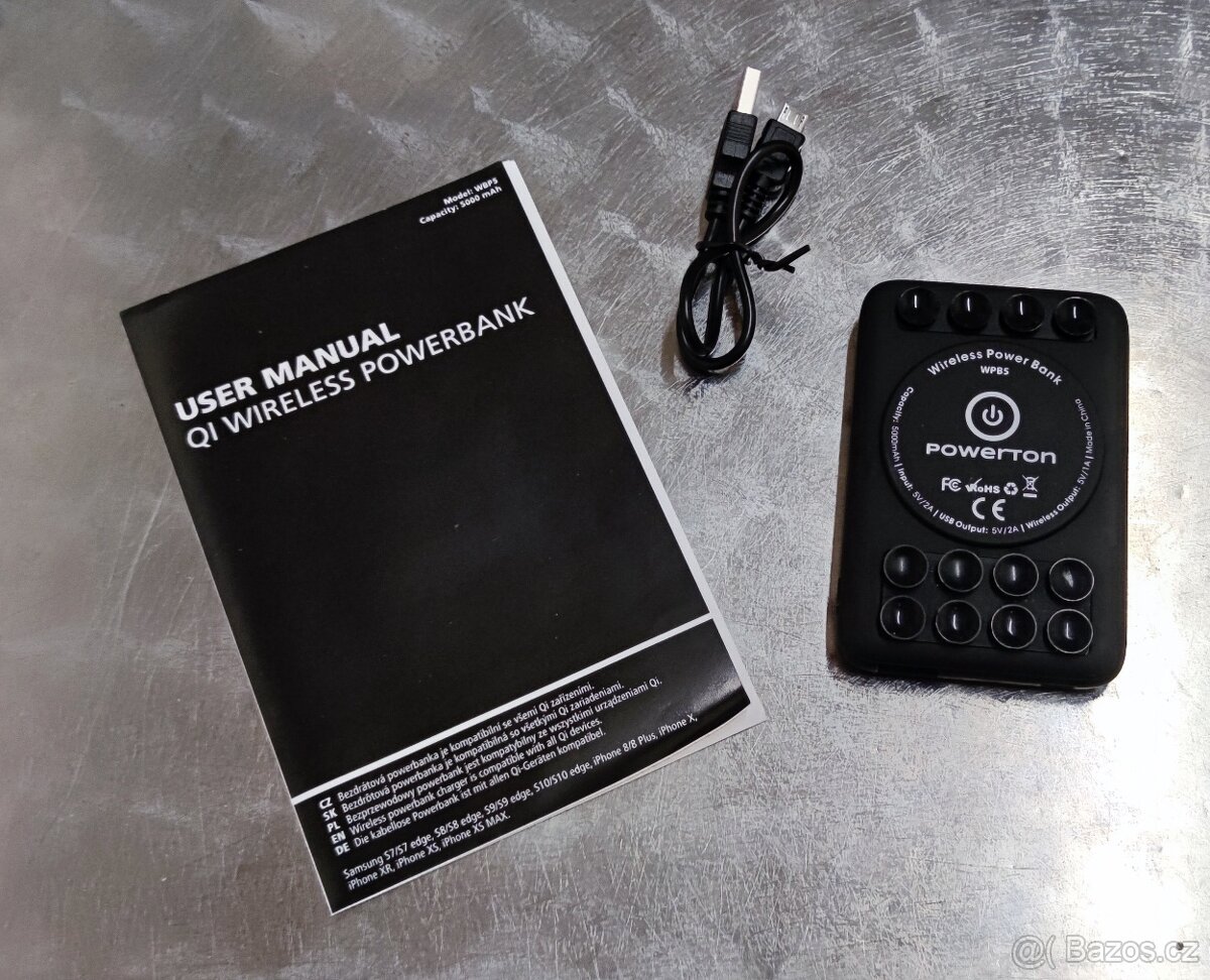 powerbanka Powerton 5 000mAh bezdrátová - 5