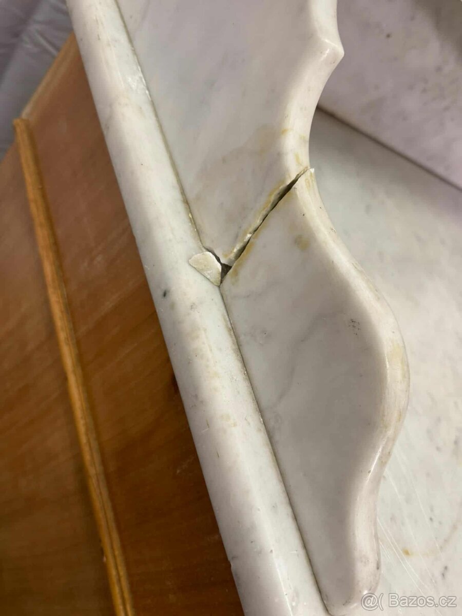 Historická komoda s mramorem a zrcadlem (134013) - 5