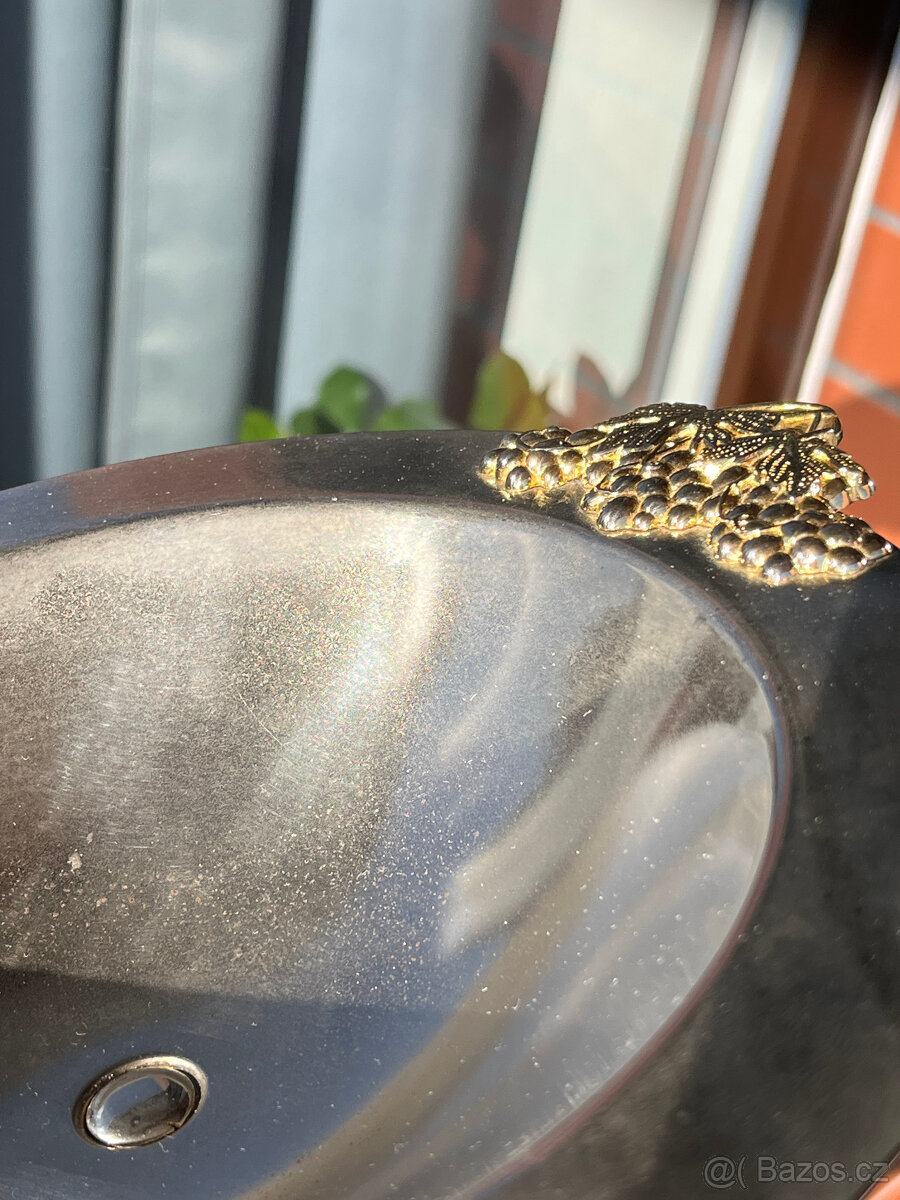 Kovový, alpakový retro nástolec V 12 cm - 5